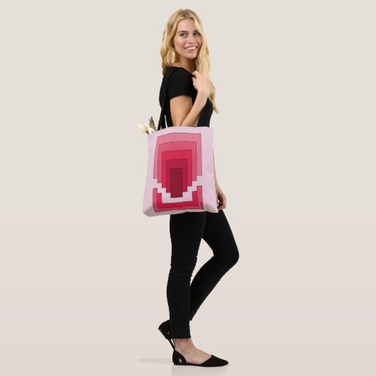 Rechthoek Abstract in rood Tote Bag (Op model)