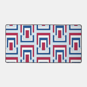Rechthoek Abstract in Rood, Wit en Blauw Bureaumat
