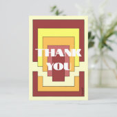 Rechthoek Abstract veelkleurig (jaren '70 stijl) Bedankkaart (Staand voorkant)