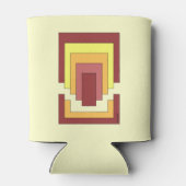 Rechthoek Abstract veelkleurig (jaren '70 stijl) Blikjeskoeler (Achterkant)