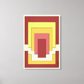 Rechthoek Abstract veelkleurig (jaren '70 stijl) Canvas Afdruk (Voorkant)