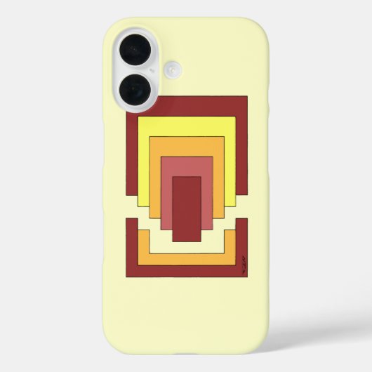 Rechthoek Abstract veelkleurig (jaren '70 stijl) Case-Mate iPhone Case (Achterkant)