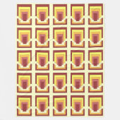 Rechthoek Abstract veelkleurig (jaren '70 stijl) Fleece Deken (Voorkant)