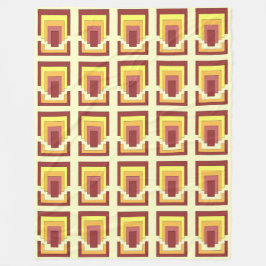 Rechthoek Abstract veelkleurig (jaren '70 stijl) Fleece Deken