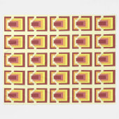 Rechthoek Abstract veelkleurig (jaren '70 stijl) Fleece Deken (Voorkant (Horizontaal))