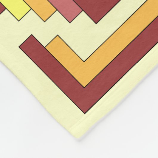 Rechthoek Abstract veelkleurig (jaren '70 stijl) Fleece Deken (Hoek)