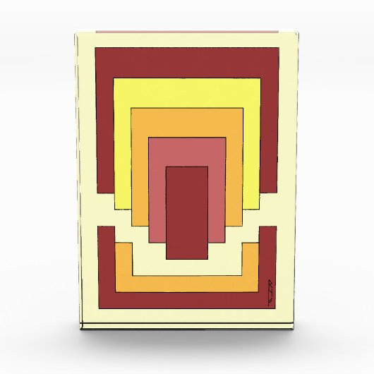 Rechthoek Abstract veelkleurig (jaren '70 stijl) Fotoblokken (Voorkant)