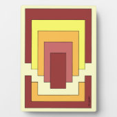 Rechthoek Abstract veelkleurig (jaren '70 stijl) Fotoplaat (voorkant)
