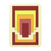 Rechthoek Abstract veelkleurig (jaren '70 stijl) Magneet (Verticaal)