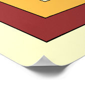 Rechthoek Abstract veelkleurig (jaren '70 stijl) Poster (Hoek)