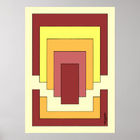 Rechthoek Abstract veelkleurig (jaren '70 stijl)