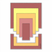 Rechthoek Abstract veelkleurig (jaren '70 stijl) Sticker (Voorkant)