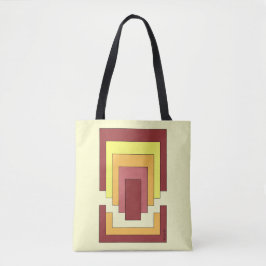 Rechthoek Abstract veelkleurig (jaren '70 stijl) Tote Bag