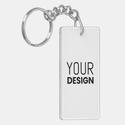 Rechthoek AcrylSleutelhanger Sleutelhanger (Voorkant Links)