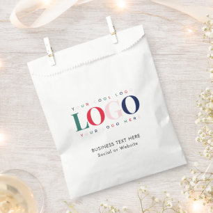 Rechthoek Bedrijf Logo Tekst Papieren Zakje