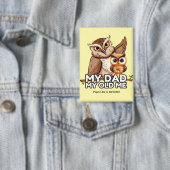 Rechthoek Button: Mijn vader Mijn oude ik (geel) Button (Insitu)