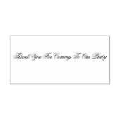 Rechthoek: Dank u voor het komen aan onze partijst Rubberstempel (Afrduk)