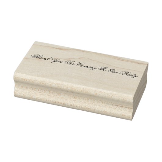 Rechthoek: Dank u voor het komen aan onze partijst Rubberstempel (Stempel)