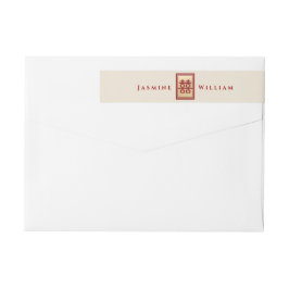 Rechthoek dubbel geluk Gold Chinese bruiloft