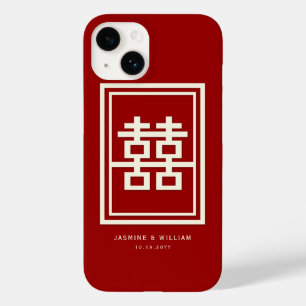 Rechthoek dubbel geluk Klassieke Chinese bruiloft Case-Mate iPhone Case