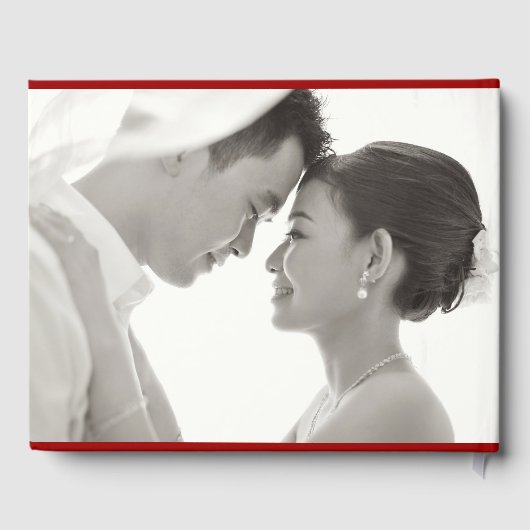 Rechthoek dubbel geluk Klassieke Chinese bruiloft Gastenboek (Achterkant)