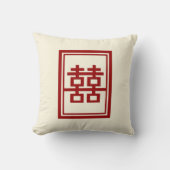 Rechthoek dubbel geluk Klassieke Chinese bruiloft Kussen (Voorkant)