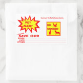  Rechthoek Emergency Pet Alert Rechthoekige Sticker (Tas)