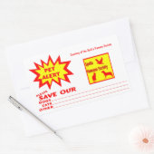  Rechthoek Emergency Pet Alert Rechthoekige Sticker (Envelop)