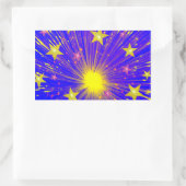 Rechthoek Fireworks sticker (Tas)