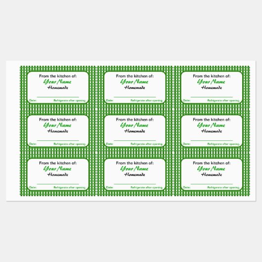 Rechthoek Jouw naam zelfgemaakte inblikken labels (Vel)