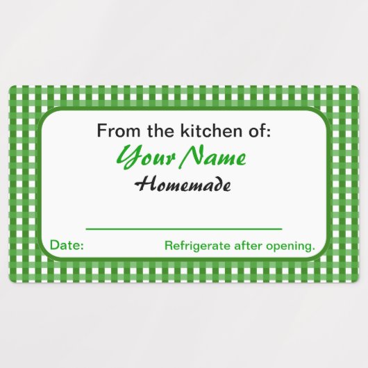 Rechthoek Jouw naam zelfgemaakte inblikken labels (Design 2)