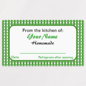 Rechthoek Jouw naam zelfgemaakte inblikken labels  (Design 1)