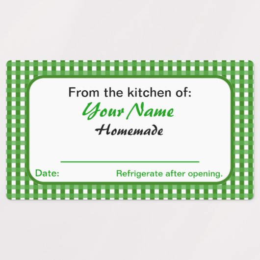 Rechthoek Jouw naam zelfgemaakte inblikken labels (Design 1)