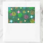 Rechthoek kerstlampje sticker (Tas)