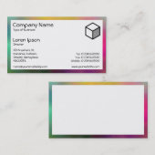 Rechthoek - kleurrijke rook visitekaartje (Voorkant / Achterkant)