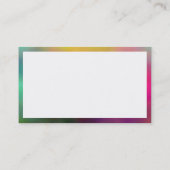 Rechthoek - kleurrijke rook visitekaartje (Achterkant)