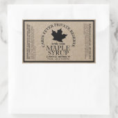 Rechthoek Kraft Maple Syrup met Voedingsfeiten R Rechthoekige Sticker (Tas)