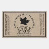 Rechthoek Kraft Maple Syrup met Voedingsfeiten R Rechthoekige Sticker (Voorkant)