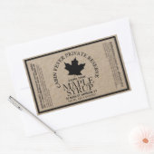 Rechthoek Kraft Maple Syrup met Voedingsfeiten R Rechthoekige Sticker (Envelop)