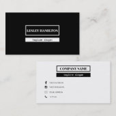 Rechthoek Lijst Visitekaartje (Voorkant / Achterkant)