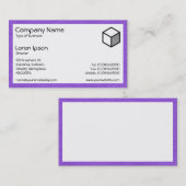 Rechthoek - Papierverschrijving verlaagd Visitekaartje (Voorkant / Achterkant)