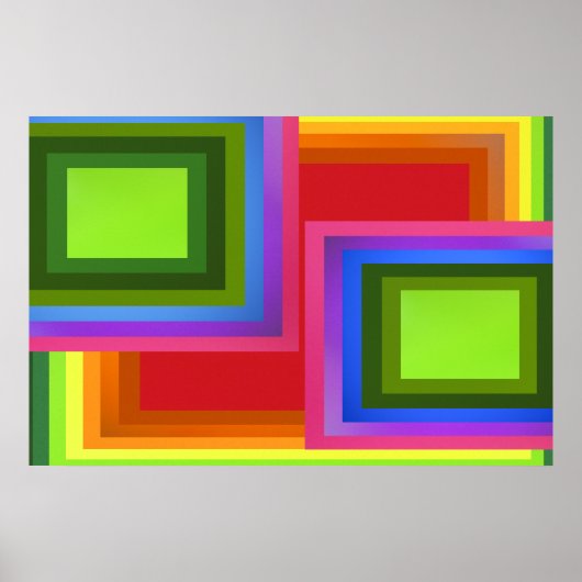 Rechthoek regenboog poster (Voorkant)