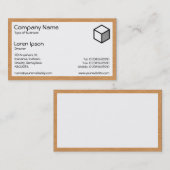 Rechthoek - Ruwe papierwinkel Visitekaartje (Voorkant / Achterkant)