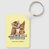 Rechthoek Sleutelhanger: Mijn vader Mijn oude ik ( Sleutelhanger (Achterkant)