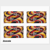 Rechthoek sticker met Belgische kleuren (Vel)