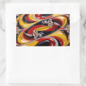 Rechthoek sticker met Belgische kleuren (Tas)