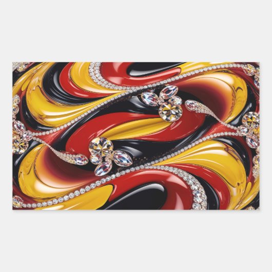 Rechthoek sticker met Belgische kleuren (Voorkant)