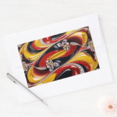 Rechthoek sticker met Belgische kleuren (Envelop)