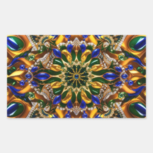 Rechthoek sticker met Brazilië Kleuren