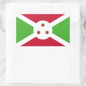 Rechthoek sticker met Burundese vlag (Tas)